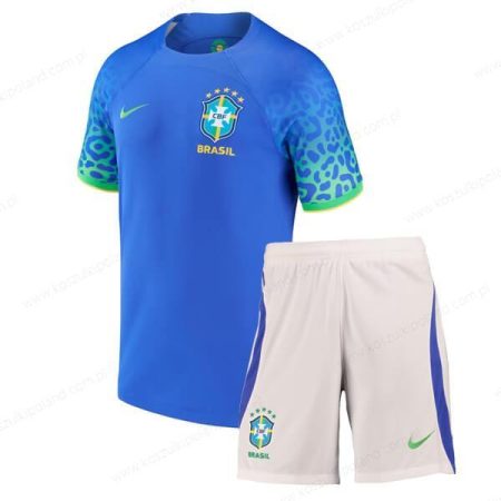 Brazylia Away Dzieci koszulki piłkarskie 2022