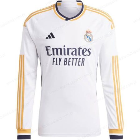 Real Madrid Home Long Sleeve Stroje piłkarskie 23/24
